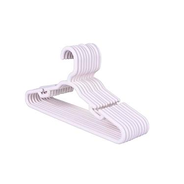 Imagem de Kit Conjunto Cabide Infantil Reforçado Branco 8mm - 30 Unidades