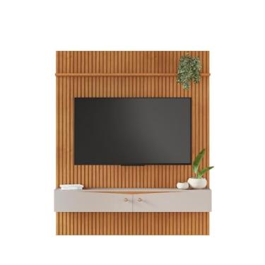 Imagem de Painel Mdp e Mdf para Tv de até 75 polegadas 2,4 m por 2,07 m Cinamomo e Off