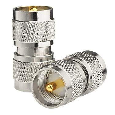 Imagem de Superbat Conectores coaxiais PL259 pacote com 2 adaptadores UHF PL259 macho para macho acoplador PL259 para antena de rádio amador CB cabo medidor SWR de carga falsa