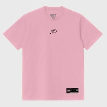 Imagem de Camiseta Streetwear Off-Y College logo Rosa-Masculino