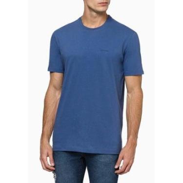 Imagem de Camiseta Masculina Logo Basico Peito Calvin Klein - Azul Medio Azul GG-Masculino
