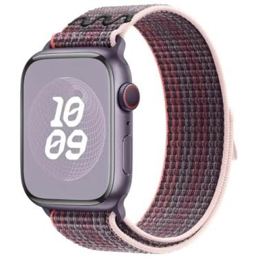Imagem de Pulseira esportiva de nylon para Apple Watch Ultra 2 1 de 49 mm série 9 de 41 mm e 45 mm, pulseira para IWatch 8, 7, 6, 5, 4, 3, Se, 40 mm, 44 mm, 42 mm (roxo baga, 42 mm, 44 mm, 45 mm, 49 mm)