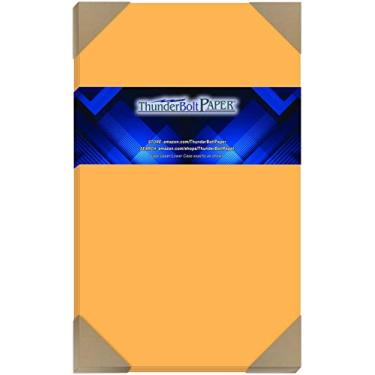 Imagem de 100 capa dourada brilhante 29,5 kg | papel para cartão - 2,5 x 14 polegadas tamanho legal e do menu - cartolina leve de 29,5 kg/libras - Superfície lisa de impressão de qualidade para resultados coloridos e brilhantes