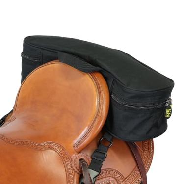 Imagem de TrailMax Bolsa para sela de cavalo; costura dupla, poliéster 600-D, forro de vinil, preta