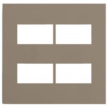 Imagem de Placa Para 4 Modulos Separados Com Suporte 4X4 Brs12463-1Fe. - Blux Re