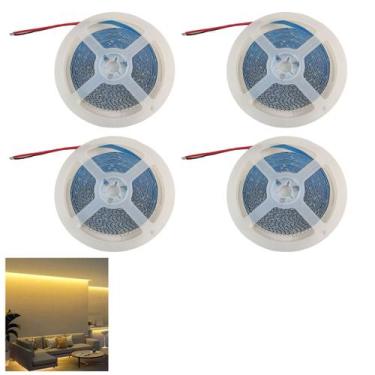 Imagem de Fita Led 3000K 5 Metros 240 Leds 16W Kit 4 Unidades Casa Apartamento S