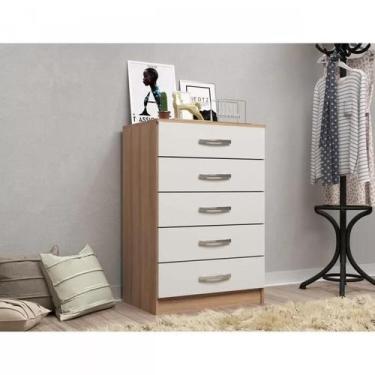 Imagem de Cômoda Maxi 5 Gavetas - Evidencia Moveis, Branco / Demolição
