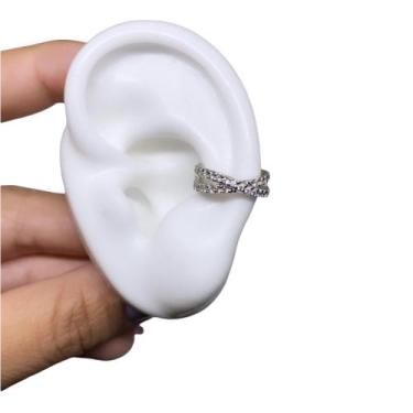 Imagem de Piercing Conch 10mm Argolas Cruzadas Folheada a Ouro - RaraSteel Pierc