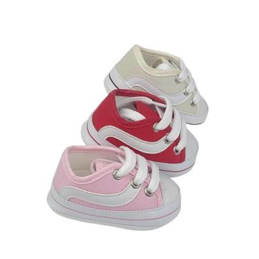 Imagem de Kit Com 3 Pares Sapatinho De Bebê Recém Nascido Diereto Da Fabrica - D