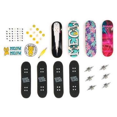 Imagem de Kit 4 Skates De Dedo Tech Deck Ultra Com Acessórios Para Montar Profis