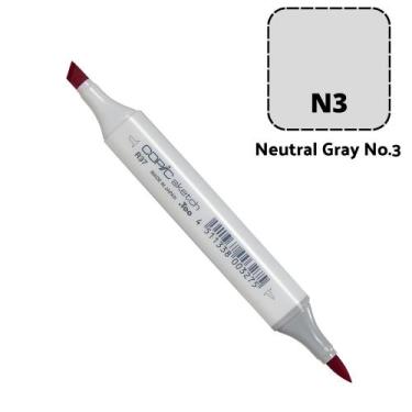 Imagem de Marcador Copic Sketch Ponta Dupla Variações Cor Neutral Gray, N3 NEUTR