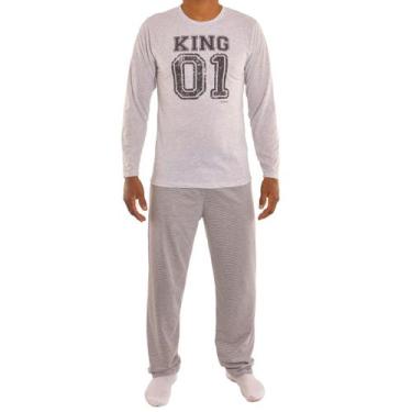 Imagem de Pijama Coleção Família Pai de inverno Victory, M, Cinza