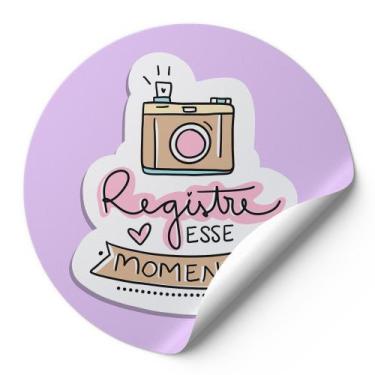 Imagem de 120 Etiquetas Auto Colante Adesivos Redondos Registre Esse Momento Fun