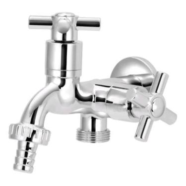 Imagem de Torneira de Maquina com duas saída de Água (1428 c31) para lavanderia 