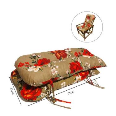 Imagem de 02 Almofadas Confortáveis P/ Sofá E Poltronas De Bambu Vime - Compree,