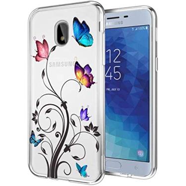 Imagem de Yodueiv Capa de telefone para Galaxy J7 Refine/J7 2018/J7 Star/J7V 2ª geração/J7 Aero/J7 Capa superior para meninas, capa protetora transparente de TPU macio transparente à prova de choque para