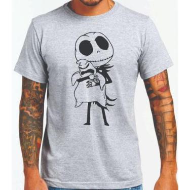Imagem de Camiseta Masculina Geek Jack Halloween Personagem Camisa 100% Algodão 