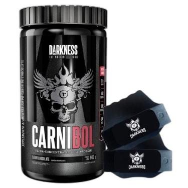 Imagem de Carnibol Isolado Hidro 900g Chocolate Luva Preto - Darkness