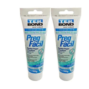 Imagem de Cola prega fácil base água bisnaga 140g 2 unidades - Tekbond - TEK BON