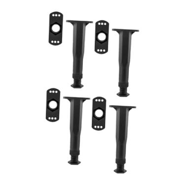 Imagem de IEUDNS 4 pçs cama centro slat suporte pernas quadro de cama centro suporte pernas altura ajustável elevar suporte cama suporte pernas para cama, 18cm a 34cm