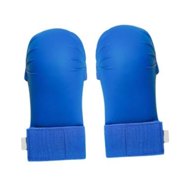 Imagem de YIJU Luvas de treinamento de karatê, 2 peças, luvas de mma, protetores de competição de equipamentos, luvas profissionais de boxe, Azul, S