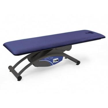 Imagem de Maca Elétrica com Orifício para o Rosto e Regulagem de Altura Base Preta - Arktus - Azul Escuro