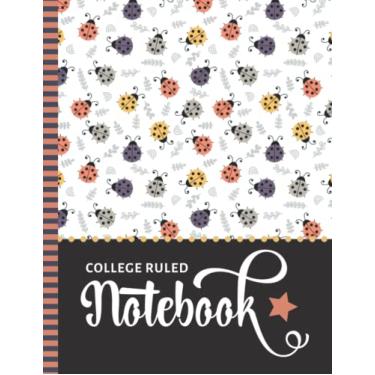 Imagem de College Ruled Notebook: Large 8.5x11 Composition Book / 100 Sheets (200 Pages) / Numbered Pages/Note Taking Gift For Back To School - Writing/Colorful Ladybug - Boho Garden Insect Art Pattern