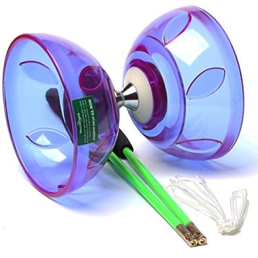 Imagem de BODY RHYTHM Five Bearings Chinese Diabolo Yoyo Set with Fiberglass Sticks-Adjustable Strings for All Ages - Best for Fitness and Tricks (Purple)