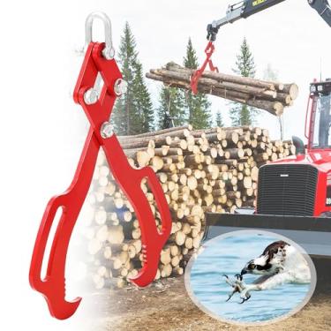 Imagem de Pinças de elevação de toras, pinças de toras de força ideal, compatibilidade com vários modelos, aderência de aço superior para levantamento e arraste seguros de madeira, ferramenta essencial para
