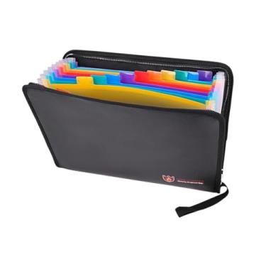 Imagem de oshhni Saco de documentos à prova de fogo bolsa multifuncional passaporte jóias arquivos objetos de dinheiro seguro bolsa de armazenamento à prova de, Múltiplos