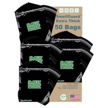 Imagem de 50pk BULK, Black Quart Bags, Thick 4mil Tear & Puncture Resistant, Reusable, Resealable, Freezer Safe, SmellGuard, US Made, BPA Free, Versatile & Discreet Storage 8.5" x 10" - 50 Pcs Bulk