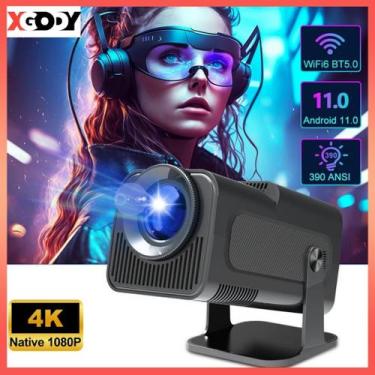 Imagem de Mini Projetor De Cinema Inteligente UNISHOP HY320 4K WiFi Portátil And