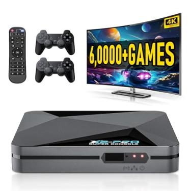 Imagem de Kinhank Super Console X2 Pro Com Mais De 60.000 Jogos Console De Videogame, Console De Videogame Retrô Com Emuelec 4.5/Android 9.0 Em 1, 2.4G+5G E Bt 5.0, 2 Gamepads Internos