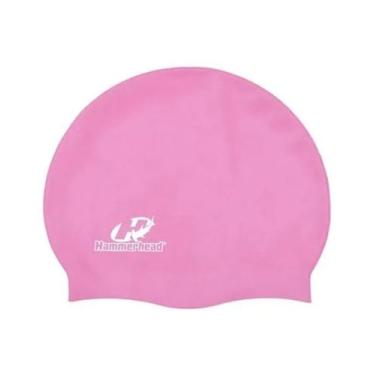 Imagem de Touca de Natação de Silicone Infantil Piscina Hammerhead, Único, Rosa,