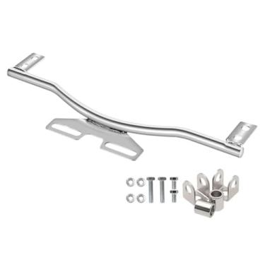 Imagem de Suporte de luz de motocicleta Barra de montagem em holofote de LED para direção neblina passando passando suporte de luz de pisca barra suporte de luz de motocicleta (prata)