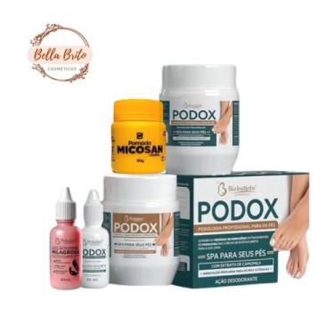 Imagem de Kit completo spa para os pés c/ kit podox e pomada micosan e loção got