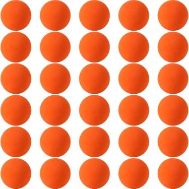 Imagem de kymqlyw 30 mini bolas de espuma macia laranja sortidas bolas de brinquedo leves mini bolas de esponja para artesanato, lembrancinhas de festa de aniversário, presentes, enchimentos, prêmios de