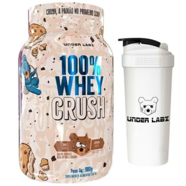 Imagem de Combo Under Labz - 100% Whey Protein Crush - 900g - Sabor Cookies + Coqueteleira