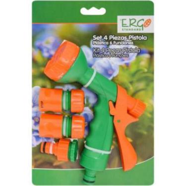 Imagem de Conjunto 4 peças com Pistola 6 Funções 19,8x15,5x5,9cm Verde Ergo