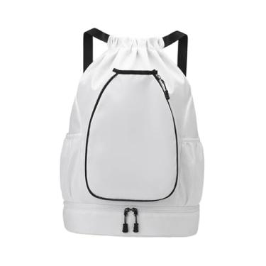 Imagem de kowaku Mochila de mochila de tênis Mochila para homens Menino Homem de água Badminton Racquet Bag Bag Racket para acessórios para bolas, Branco