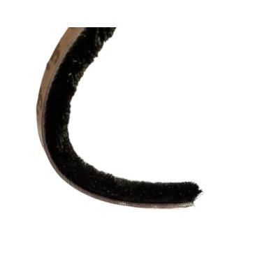 Imagem de Fita Escova Veda Fresta Vedação Janela Porta 7x5 - Varios Kits (5, PRETO)