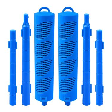 Imagem de Poolzilla Pacote com 2 bastões minerais para banheira de hidromassagem - desinfetante de spa com tecnologia de íons de prata, desinfetante de cartucho de spa, purificador de água flutuante, eficaz até