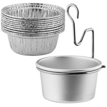 Imagem de HAO HELPER Grill Grease Tray with Clip for Char-Broil/Kenmore Outdoor Grills and Other Similar Grills,Grease Catcher,Grease Tray for Gas Grill,Grease Bucket with Disposable Foil Liners (10 Pack)