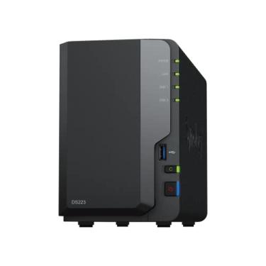 Imagem de Synology DS223 Diskstation NAS (Realtek RTD1619B Quad-Core 2GB Ram 1xRJ-45 1GbE LAN-Port) Pacote de 2 compartimentos de 8 TB com 2 x 4 TB WD Vermelho Plus