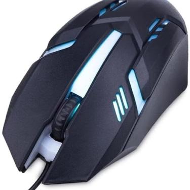 Imagem de Mouse Gamer Óptico USB LED Multicor Com Sensor De Alta Precisão Design Ergonômico Ajuste De DPI Para Jogos E Escritório