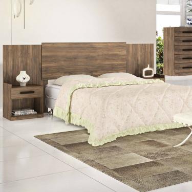 Imagem de Cabeceira para Cama Box Casal Com 2 Mesas de Canto