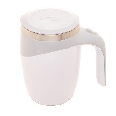Imagem de Caneca Mixer De Aço Inox Com Tampa Branca 380ml 2899 - Lyor