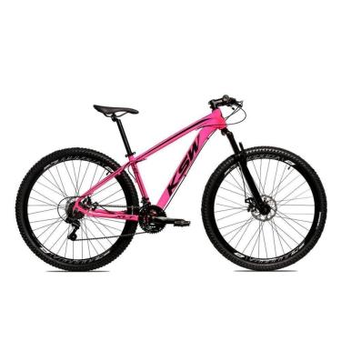 Imagem de Bicicleta Aro 29 Ksw 27 Marchas Shimano, Freio Hidraulico-k7 - Rosa-preto - 17"