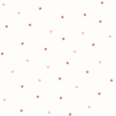 Imagem de Papel De Parede Fofura Baby Estrelas Rosa Fundo Branco Ff4049