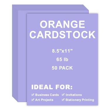 Imagem de Cartolina 8,5 x 11, 50 peças, 29,5 kg/180 g/m², papel de impressora grosso para artesanato, papelaria, cartões de visita, impressão de escritório (roxo claro, 50 peças)